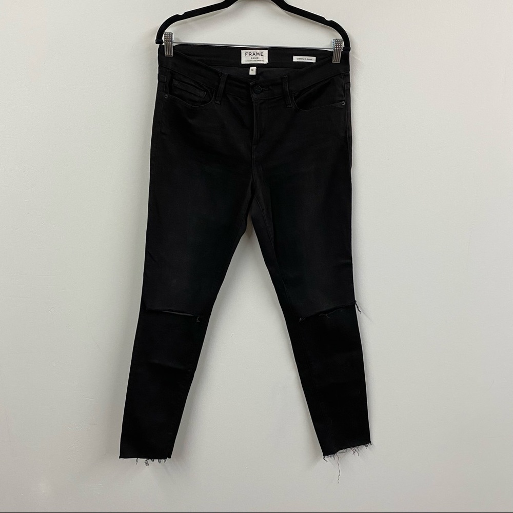 Frame Denim Black Skinny Jeans - Picture 2 of 13